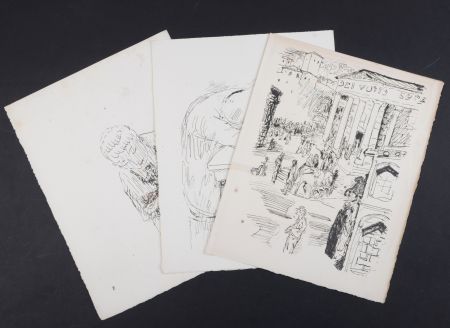 Litografía Bonnard - La vie de Sainte Monique #4, 1930 - Set of 3 lithographs