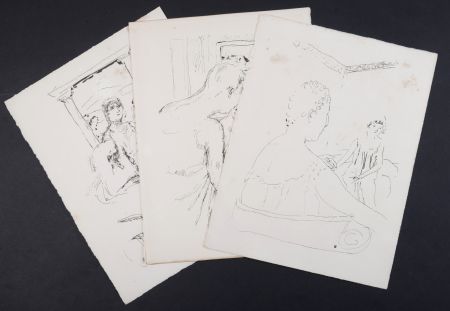 Litografía Bonnard - La vie de Sainte Monique #6, 1930 - Set of 3 lithographs