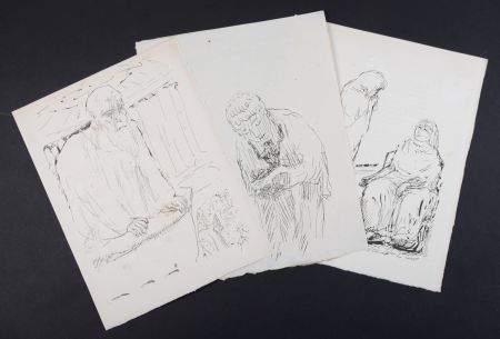 Litografía Bonnard - La vie de Sainte Monique #7, 1930 - Set of 3 lithographs