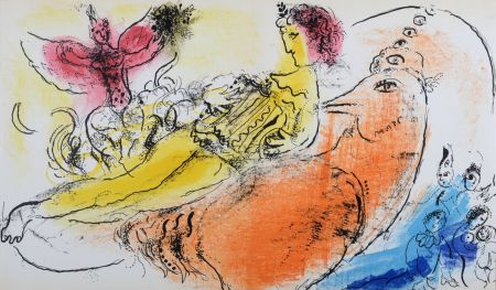 Litografía Chagall - L'Accordéoniste