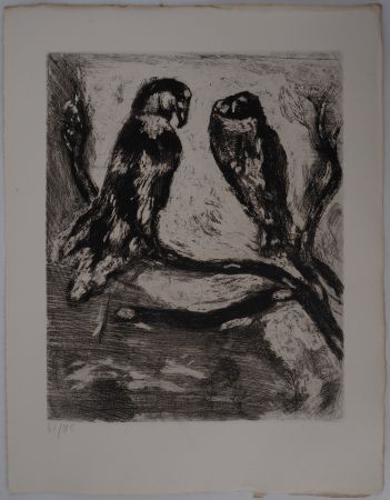 Grabado Chagall - L'aigle et le hibou