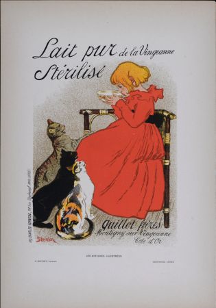 Litografía Steinlen - Lait Pur de la Vingeanne, 1896