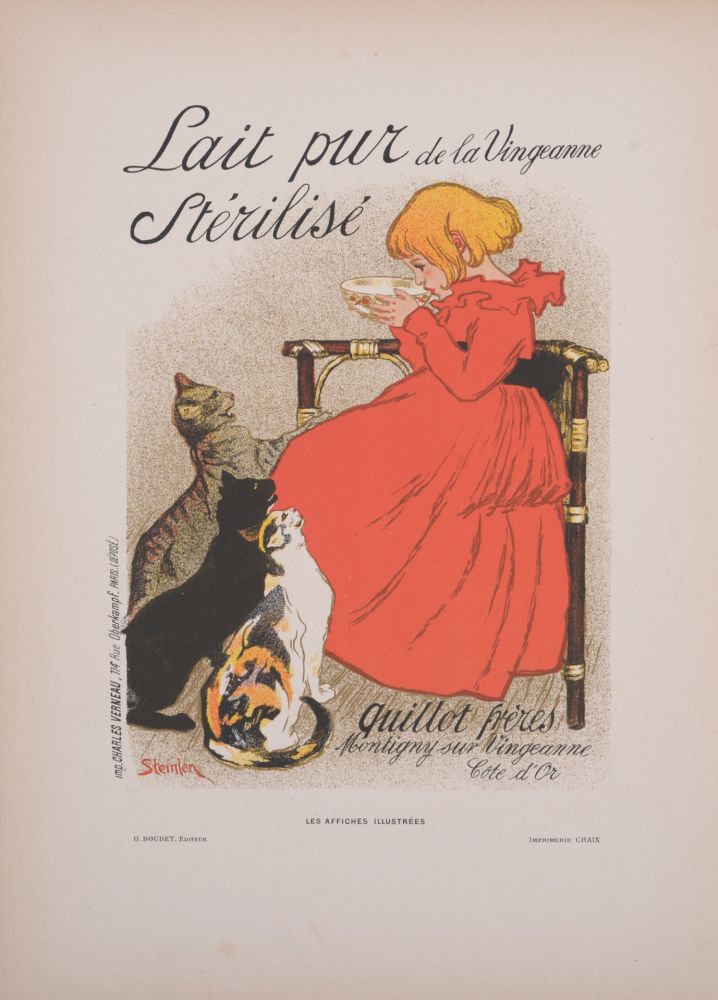 Litografía Steinlen - Lait Pur de la Vingeanne, 1897