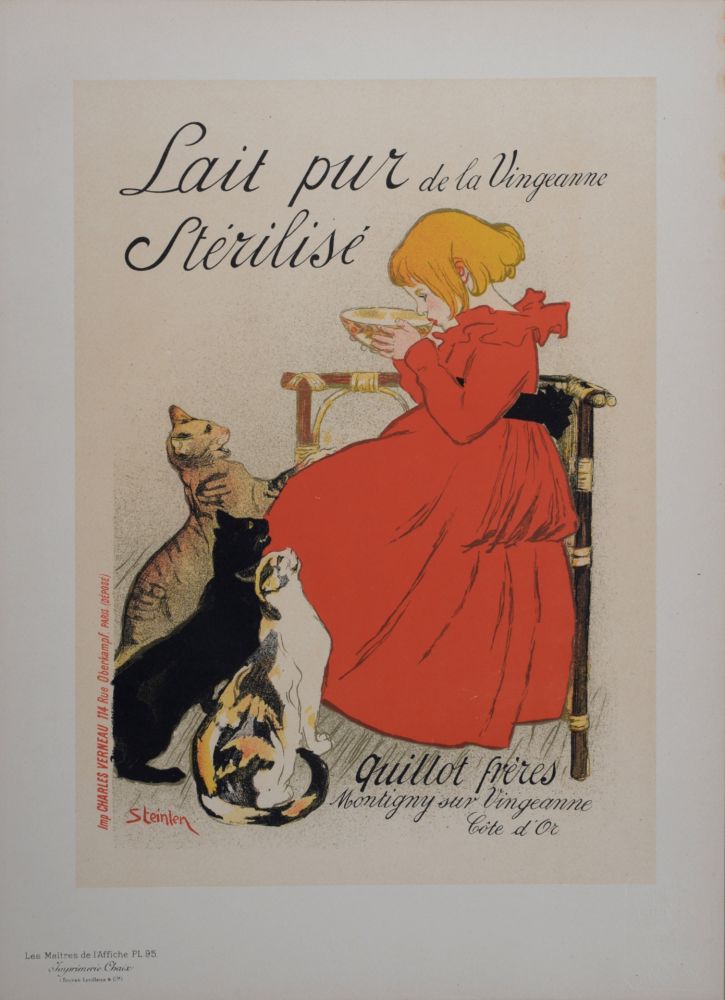 Litografía Steinlen - Lait Pur Stérilisé de la Vingeanne, Les Maitres de L’Affiche, 1897