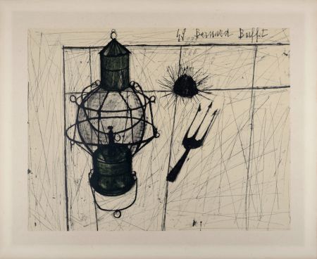Litografía Buffet - Lampe tempête, 1960