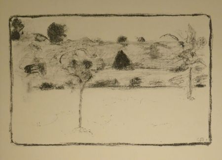 Litografía Amiet - (Landschaft mit Bäumen)