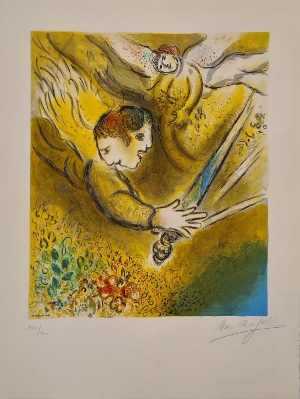Litografía Chagall - L'Ange du Jugement 