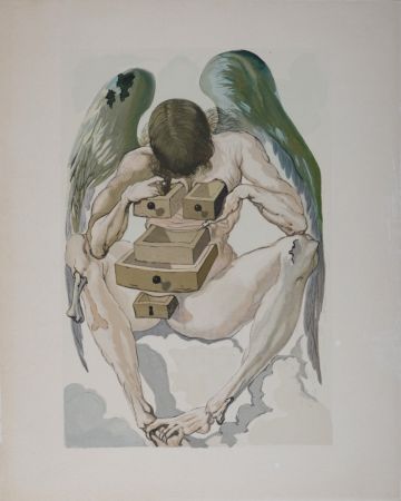Litografía Dali - L'ange déchu