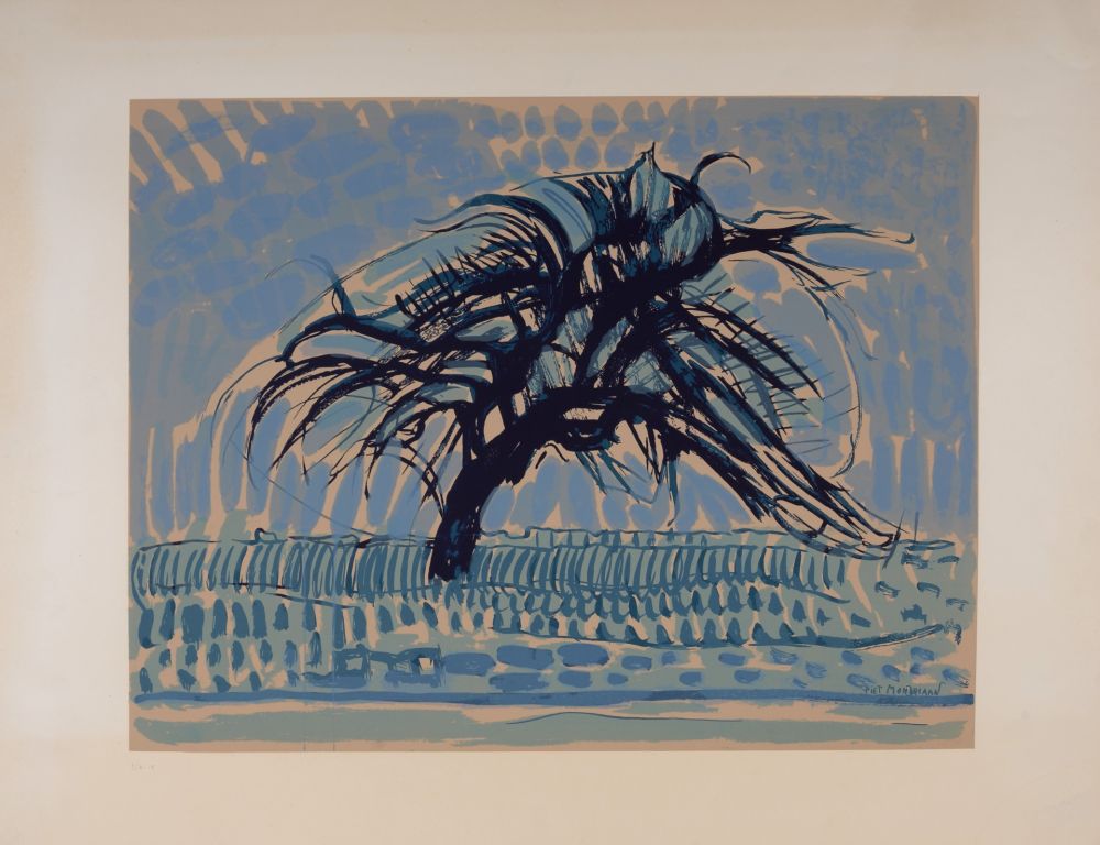 Serigrafía Mondrian - L'arbre bleu, 1911 (1957)