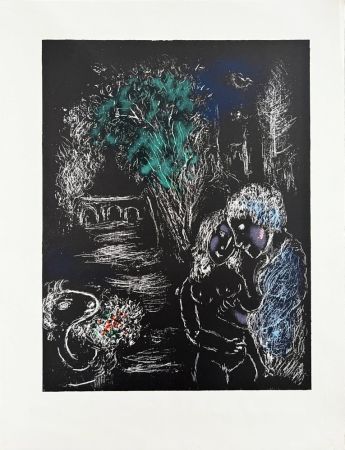 Litografía Chagall - L'Arbre Vert aux Amoureux