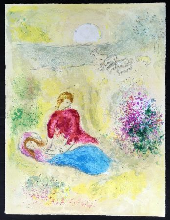 Litografía Chagall - L'Arondelle (The Little Swallow from Daphnis & Chloé - 1961)