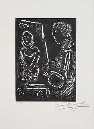 Linograbado Chagall - L'Atelier
