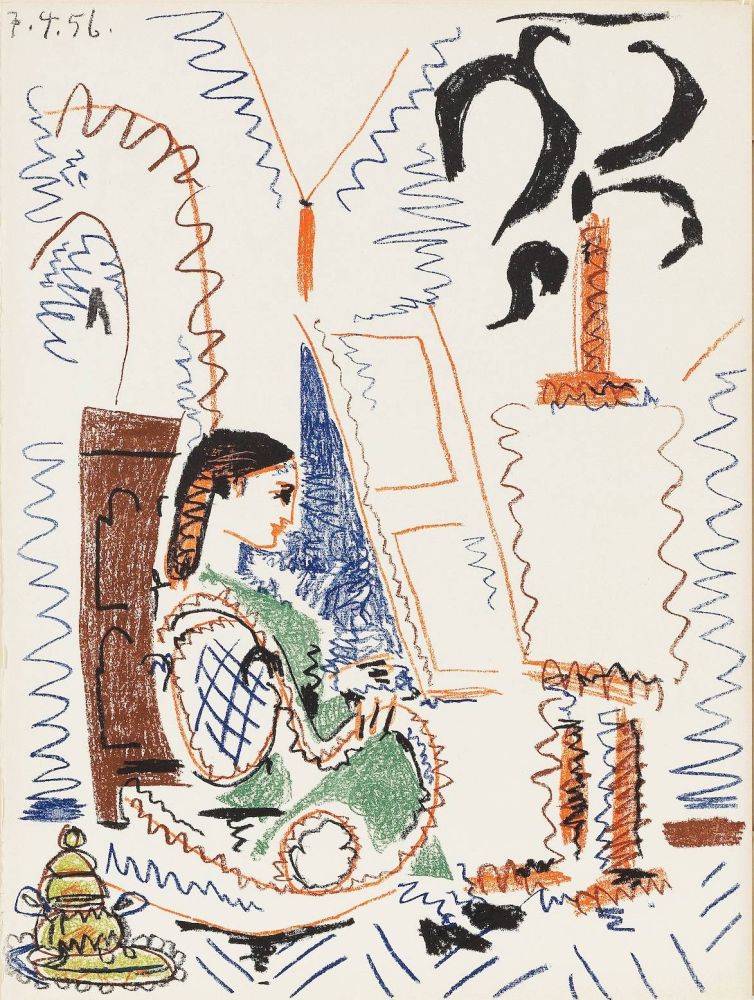 Litografía Picasso - L'atelier de Cannes (first state)