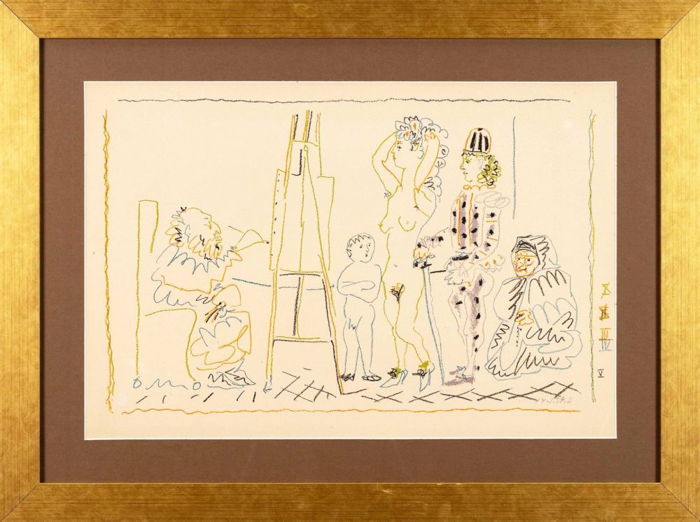 Aguafuerte Picasso - L'atelier du vieux peintre