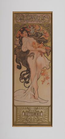 Litografía Mucha - L'Automne