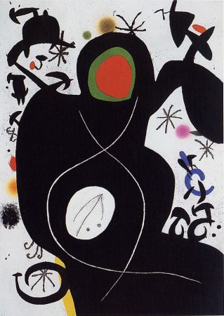 Grabado Miró -  L'Aveugle parmi les oiseaux