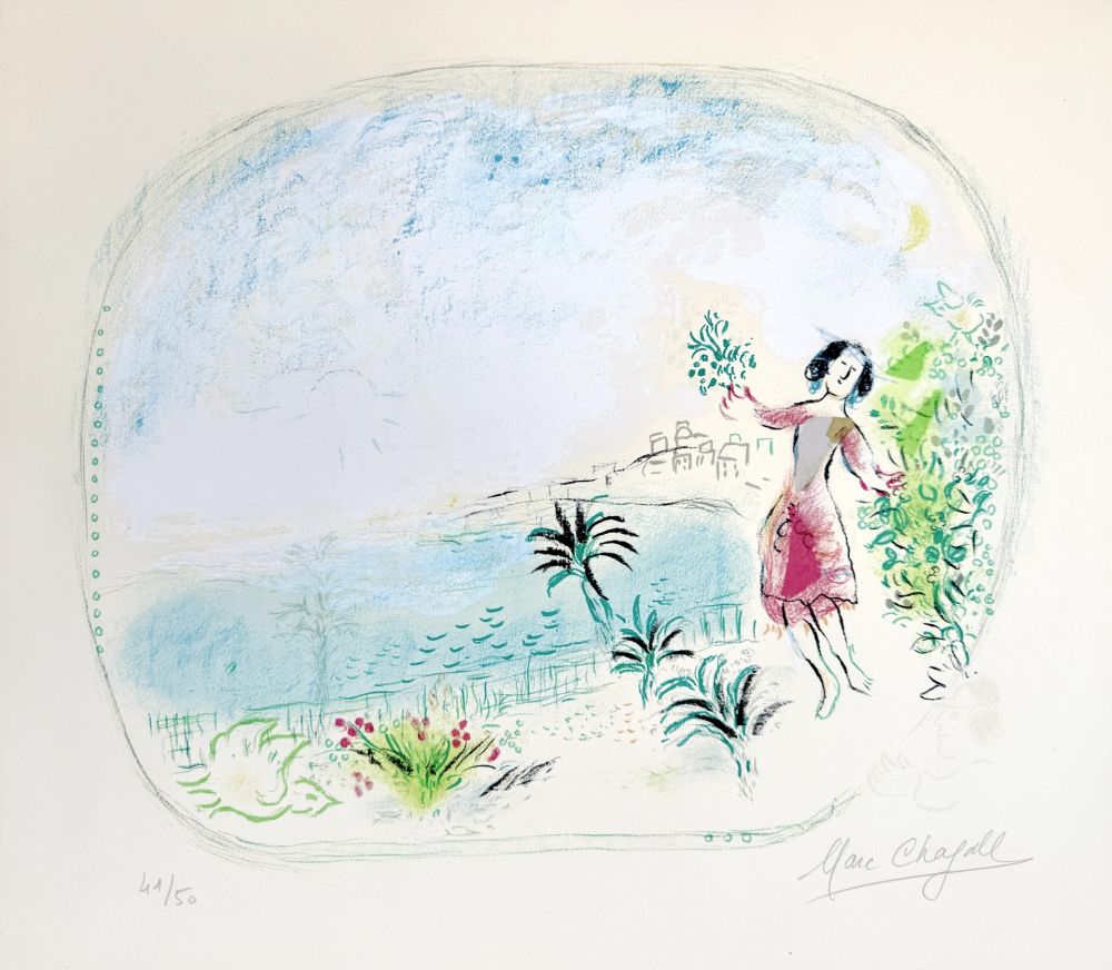 Litografía Chagall - Le Baie des Anges
