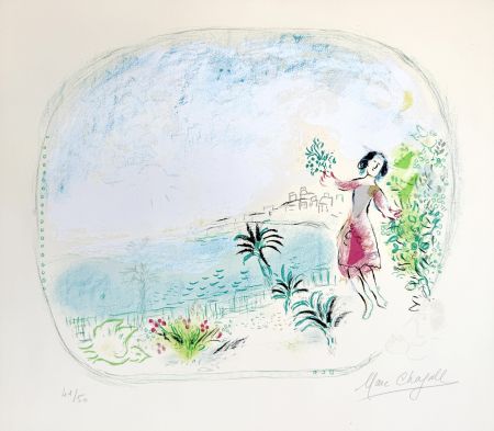 Litografía Chagall - Le Baie des Anges