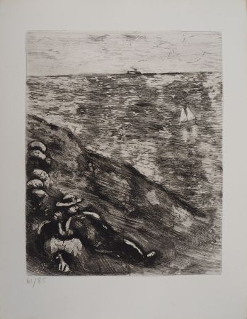 Grabado Chagall - Le berger et la mer