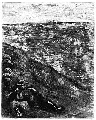 Aguafuerte Chagall - Le Berger et la Mer