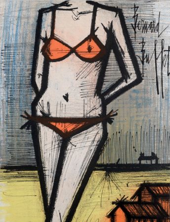 Litografía Buffet - Le Bikini, 1967.