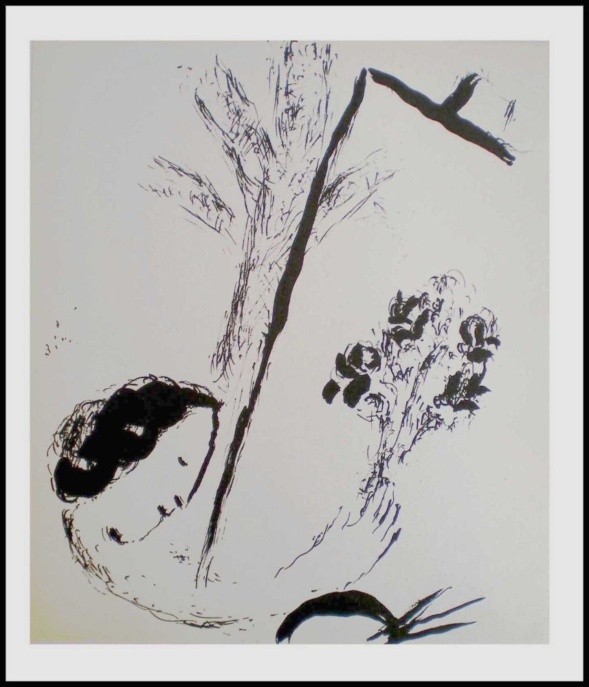 Litografía Chagall - LE BOUQUET A LA MAIN