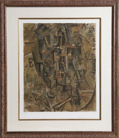 Colografía Picasso - Le Bouteille de Rhum