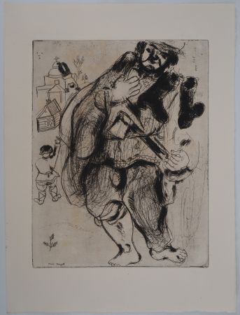 Grabado Chagall - Le bucheron aux pieds nus (Stéphane Bouchon, Charpentier)