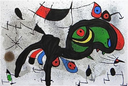 Litografía Miró - Le Bélier fleuri