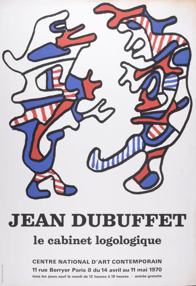 Litografía Dubuffet - Le cabinet Logologique, 1970