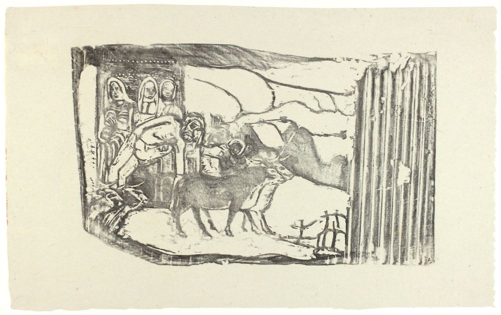 Grabado En Madera Gauguin - Le Calvaire Breton