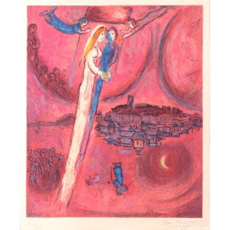 Litografía Chagall - Le Cantique des Cantiques