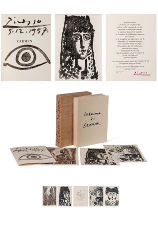 Libro Ilustrado Picasso - LE CARMEN DES CARMEN : 3 aquatintes, 1 pointe-sèche et 1 lithographie originales (1954)