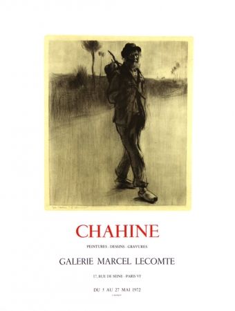 Litografía Chahine - Le Chemineau