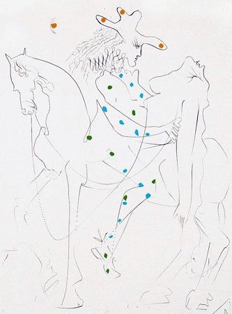 Grabado Dali - Le cheval de Picasso