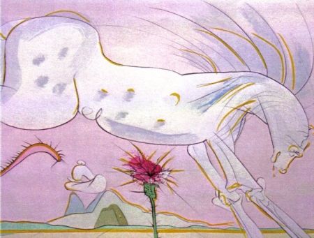Grabado Dali - Le Cheval et le Loup (The Horse and the Wolf) 
