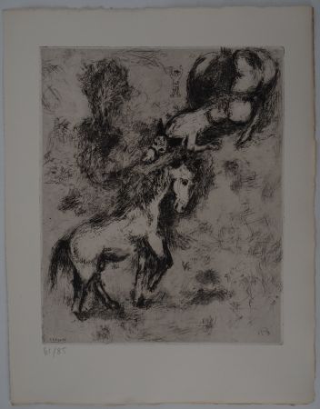 Grabado Chagall - Le cheval et l'âne