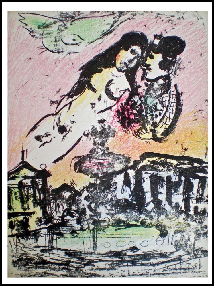 Litografía Chagall - LE CIEL DES AMANTS