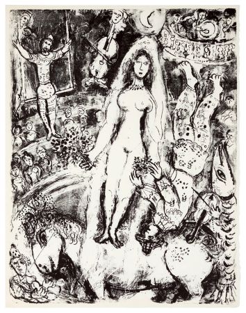 Litografía Chagall - LE CIRQUE : Lithographie originale (Tériade, Paris 1967)