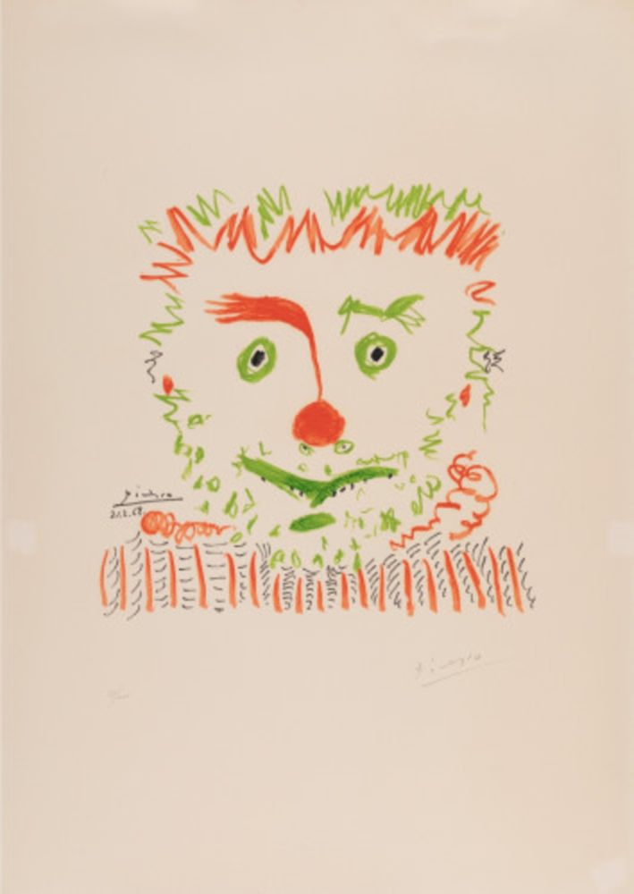 Litografía Picasso - Le Clown