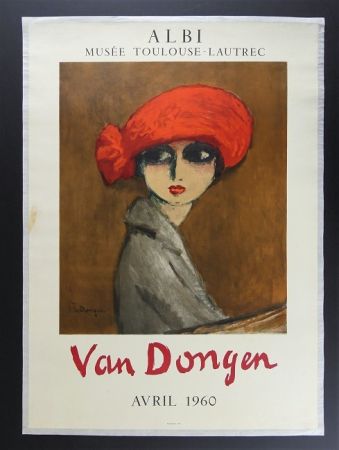 Litografía Van Dongen - Le Coquelicot - Albi 1960