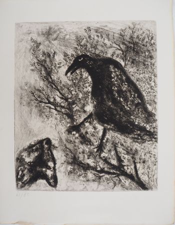 Grabado Chagall - Le corbeau et le renard