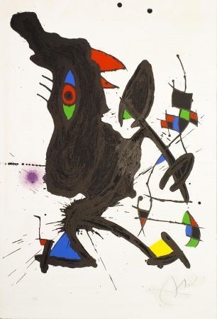 Litografía Miró - Le Corbeau Vizir