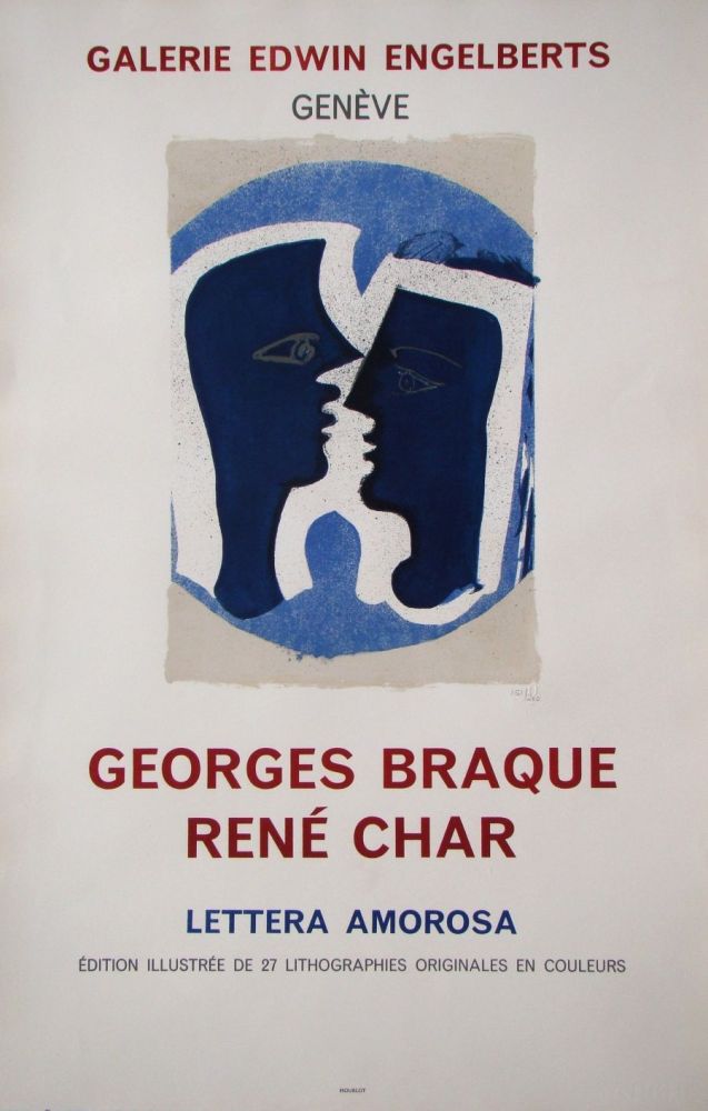 Litografía Braque - Le Couple - Lettera Amorosa