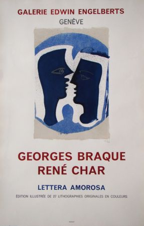 Litografía Braque - Le Couple - Lettera Amorosa