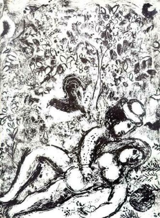 Litografía Chagall - Le Couple a L'Arbre (M.397)