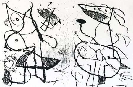 Aguafuerte Y Aguatinta Miró - Le Courtisan Grotesque XII