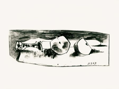 Litografía Picasso - Le couteau et la pomme