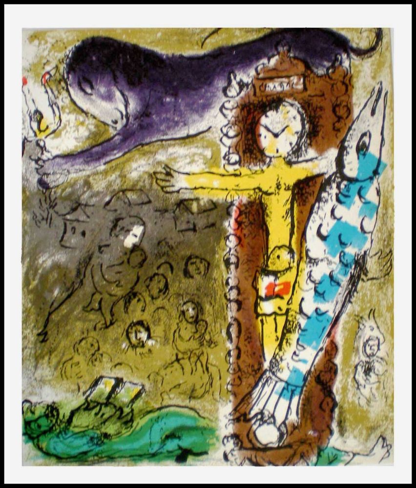 Litografía Chagall - LE CRISTAL HORLOGE