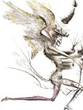 Grabado Dali - Le Demon Aile (Winged Demon)